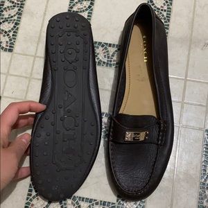 New Coach loafers dark brown size 8